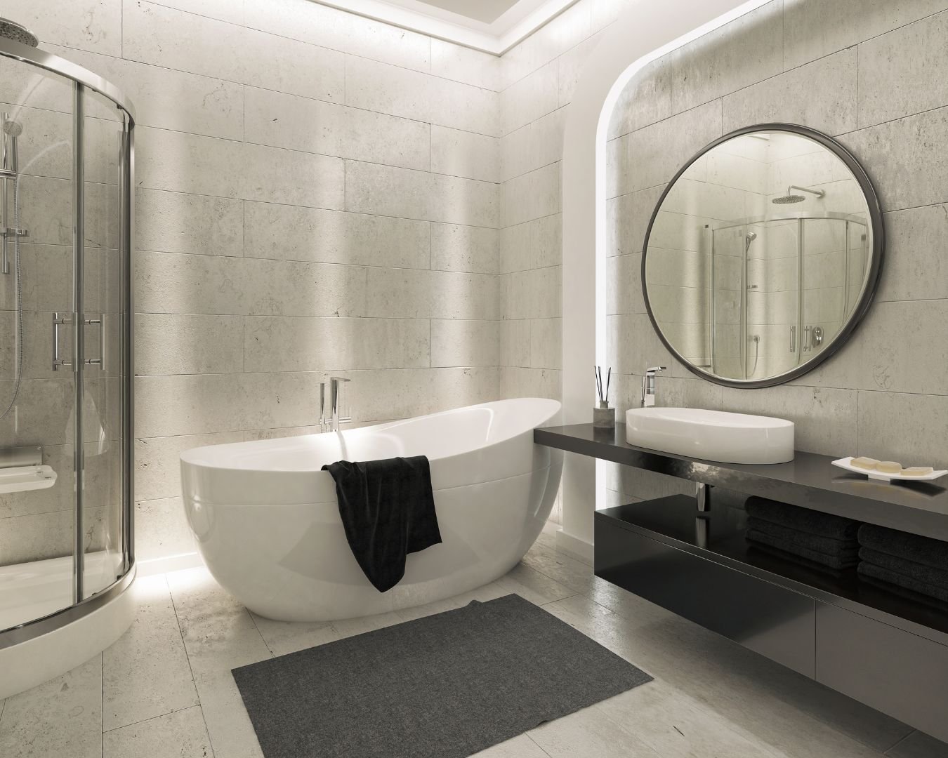 Optimisation de l’espace dans une petite salle de bains avec des meubles suspendu